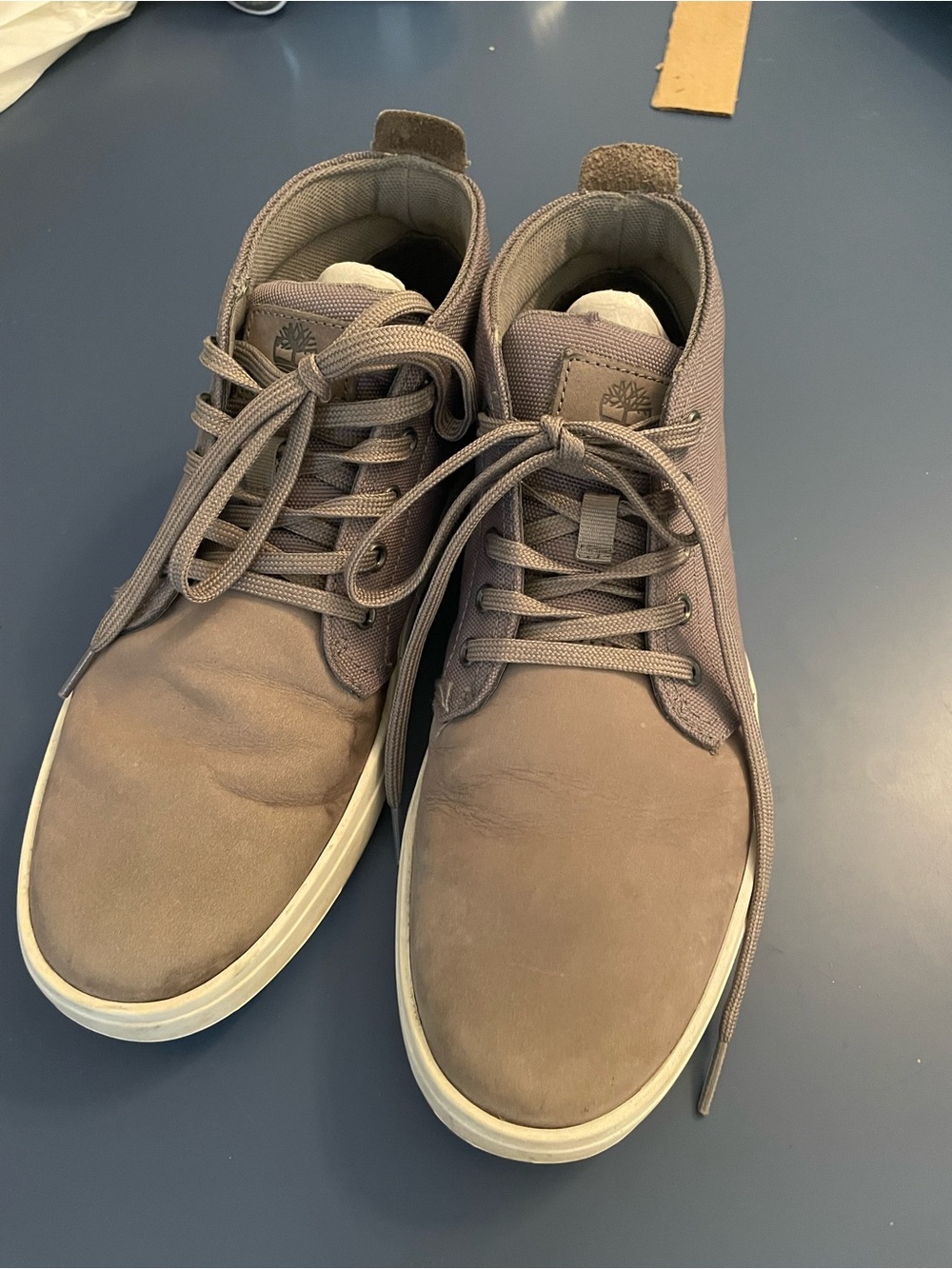 Timberland Men's Taupe-Brown Canvas Chukka Boots